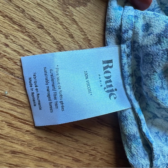 ROUJE sz36/US4 NWOT Eleonore Blouse slight puffed sleeves - Picture 11 of 12